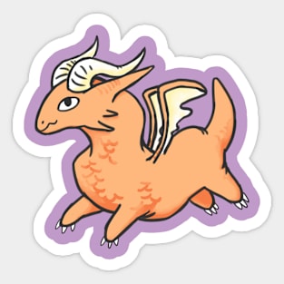 Orange Dragon Sticker